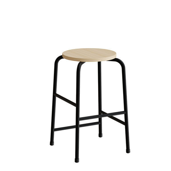 Taburet Adam 116, birk laminat, sort stel – image 1