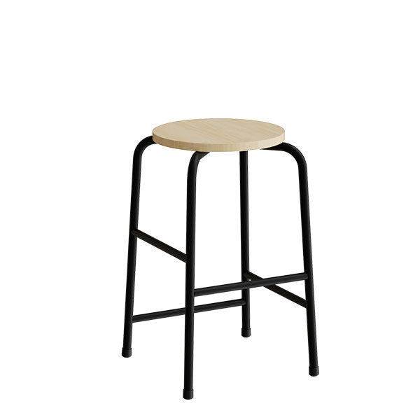 Taburet Adam 116, massiv birk, sort stel – image 2