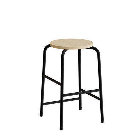 Taburet Adam 116, massiv birk, sort stel – image 2