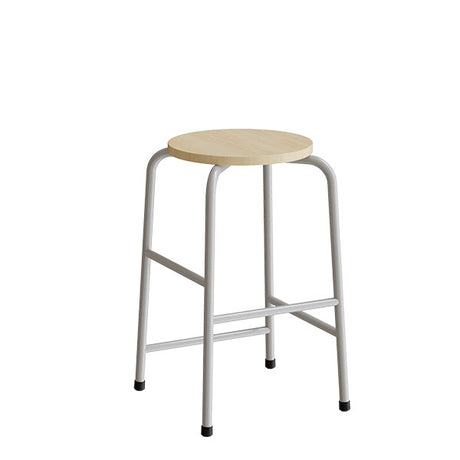 Taburet Adam 116, massiv birk, alu stel