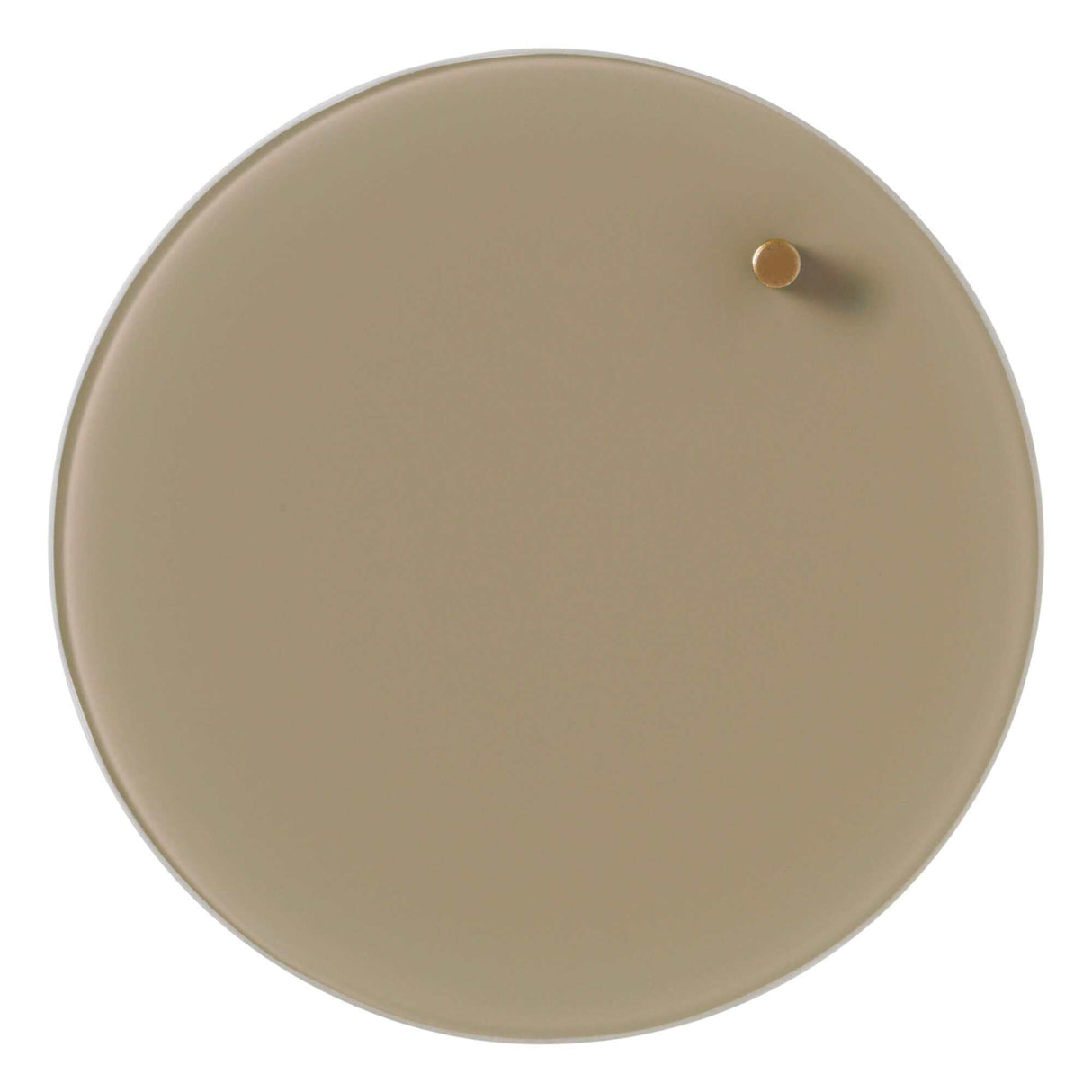 Magnetisk beige glastavle rund | Cirkel 25 cm. Beige Magnetisk glastavle  | Officely