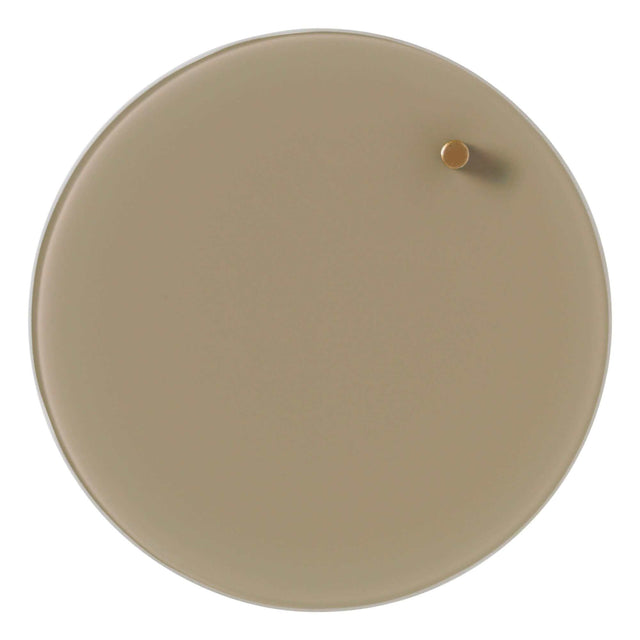 Magnetisk beige glastavle rund | Cirkel 25 cm. Beige Magnetisk glastavle  | Officely