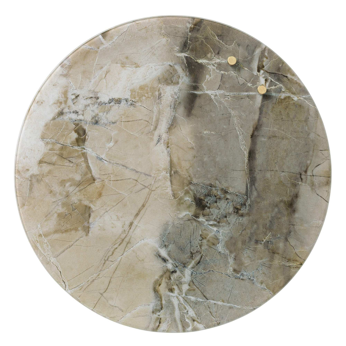 Beige marmor Magnetisk glastavle | Cirkel 35 cm. Beige marmor Magnetisk glastavle  | Officely