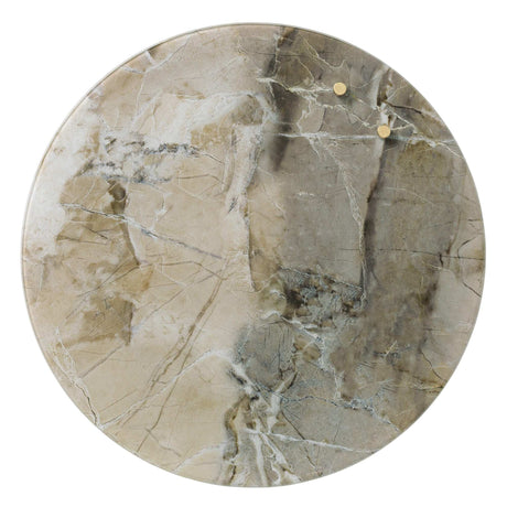 Beige marmor Magnetisk glastavle | Cirkel 35 cm. Beige marmor Magnetisk glastavle  | Officely