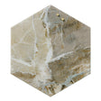 Beige Marmor Magnetisk glastavle | Hexagonal 42 cm. Beige Marmor Magnetisk glastavle  | Officely
