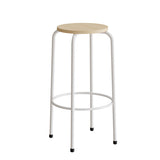 Taburet Bertil 117, massiv birk, alu stel – image 1