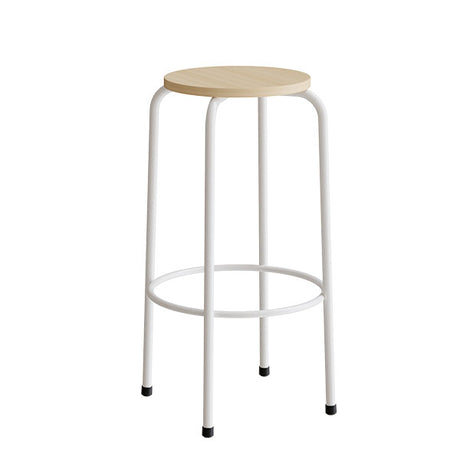 Taburet Bertil 117, massiv birk, alu stel