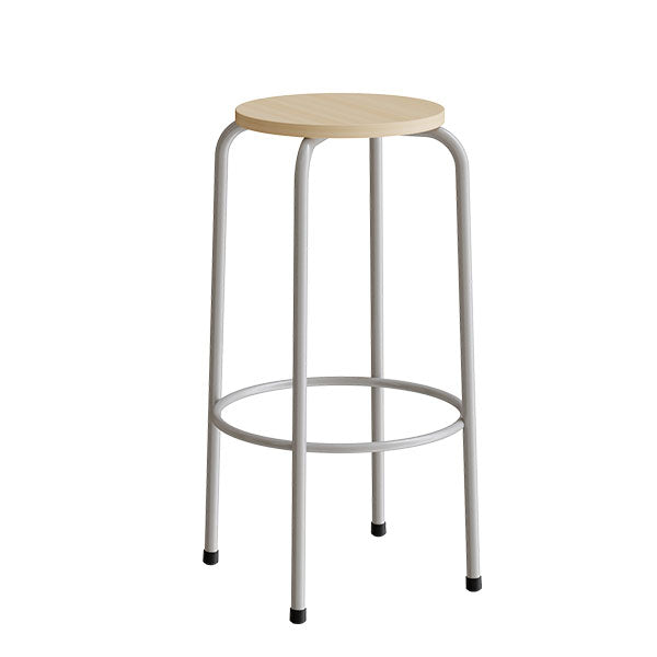 Taburet Bertil 117, birk laminat, hvidt stel – image 1