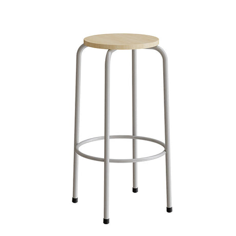 Taburet Bertil 117, birk laminat, alu stel