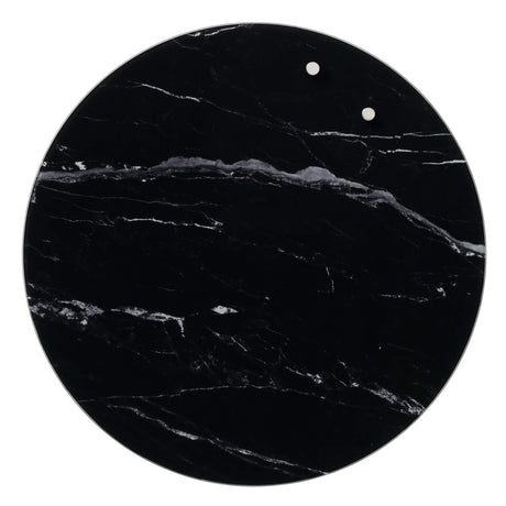 35 cm sort marmor tavle | Cirkel 35 cm. Sort marmor Magnetisk glastavle  | Officely