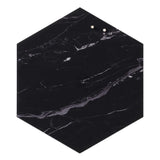 Sort Marmor Magnetisk glastavle | Hexagonal 42 cm. Sort Marmor Magnetisk glastavle  | Officely
