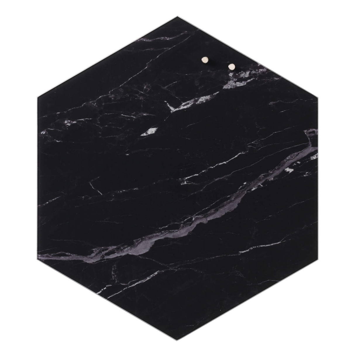 Black marble magnetic hexagon glass-board 42cm 15489.jpg.jpg