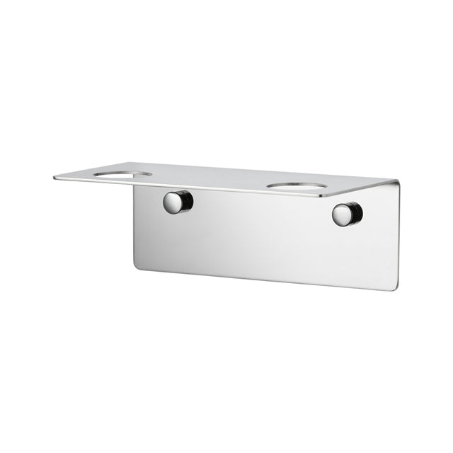 Sæbeholder / vægophæng til 2 flasker, krom – image 1