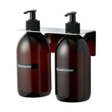 Sæbeholder / vægophæng til 2 flasker, krom – image 2