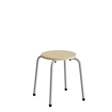 Taburet Caesar 118, massiv birk, alu stel