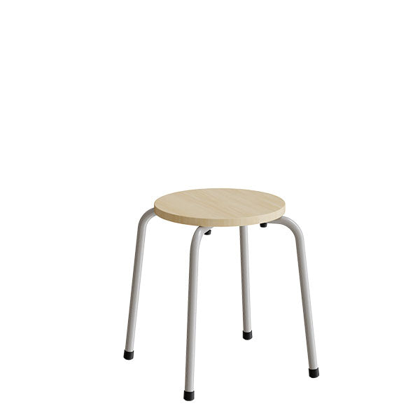 Taburet Caesar 118, massiv birk, alu stel – image 2