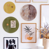Beige marmor Magnetisk glastavle | Cirkel 35 cm. Beige marmor Magnetisk glastavle  | Officely