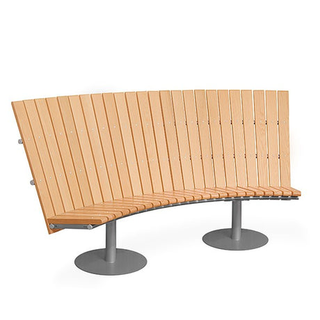 Sofa Cirkum, 60° buet høj, massiv eg, alugråt understel – image 1