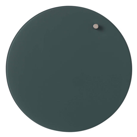 Mørkegrøn glastavle 25 cm | Cirkel 25 cm. Mørkegrøn Magnetisk glastavle  | Officely