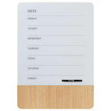 Uge glas tavle 50 x 70 | 50 x 70 cm. Glas/Egefiner Magnetisk uge tavle Engelsk  | Officely