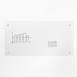 90 x 120 cm. Frosted Glastavle IKKE MAGNETISK – image 1