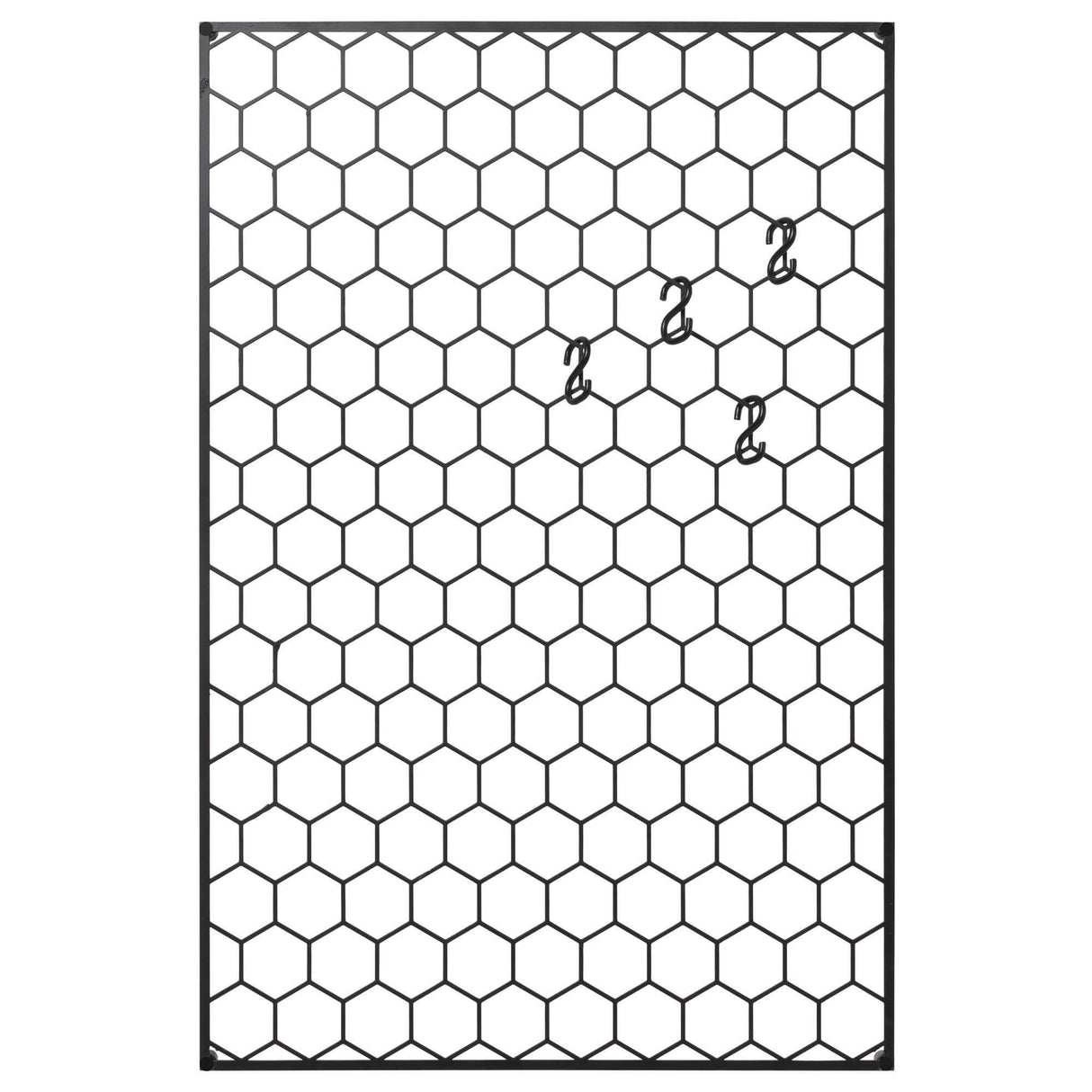 Hexagonal Gitter tavle | 40 x 60 cm. Hexagonal Gitter / Opslagstavle, Sort metal  | Officely