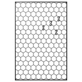 Hexagonal Gitter tavle | 40 x 60 cm. Hexagonal Gitter / Opslagstavle, Sort metal  | Officely