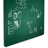 117 x 87 cm. Magnetisk, grøn kridttavle uden ramme