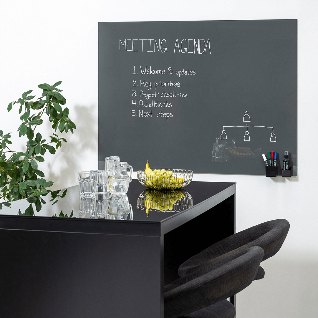 200 x 100 cm. Grå Magnetisk Glastavle – image 3