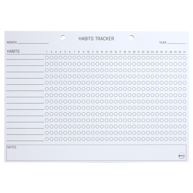 A4 Planlægnings blok, Habit tracker, Engelsk – image 1