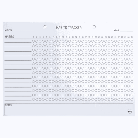 A4 Planlægnings blok | A4 Planlægnings blok, Habit tracker, Engelsk  | Officely