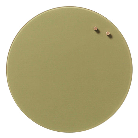 Grøn urt glastavle | Cirkel 35 cm. Urte grøn Magnetisk glastavle  | Officely