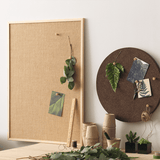 80 x 60 cm. Hessian opslagstavle med træramme – image 2