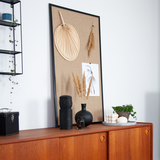 100 x 60 cm. Hessian opslagstavle med sort ramme – image 3