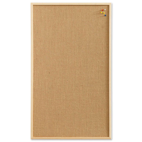 Smart hessian tavle | 100 x 60 cm. Hessian opslagstavle med træramme  | Officely