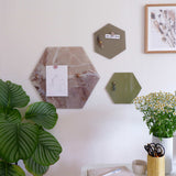 Hexagonal 21 cm | Hexagonal 21 cm. Urte grøn Magnetisk glastavle  | Officely