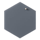 Hexagonal grå 21 cm | Hexagonal 21 cm. Grå Magnetisk glastavle  | Officely