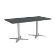 Mødebord DNA, Antracit 1600x800 mm rektangulær, Alugråt understel
