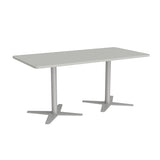 Mødebord DNA, Lys grå 1600x800 mm rektangulær, Alugråt understel