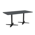 Mødebord DNA, Antracit 1600x800 mm rektangulær, Sort understel