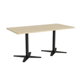 Mødebord DNA, Birk 1600x800 mm rektangulær, Sort understel