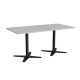 Mødebord DNA, Lys grå 1600x800 mm rektangulær, Sort understel