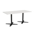 Mødebord DNA, Hvid 1600x800 mm rektangulær, Sort understel