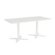 Mødebord DNA, Hvid 1600x800 mm rektangulær, Hvidt understel