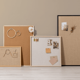 60 x 60 cm. Hør opslagstavle med træramme – image 3