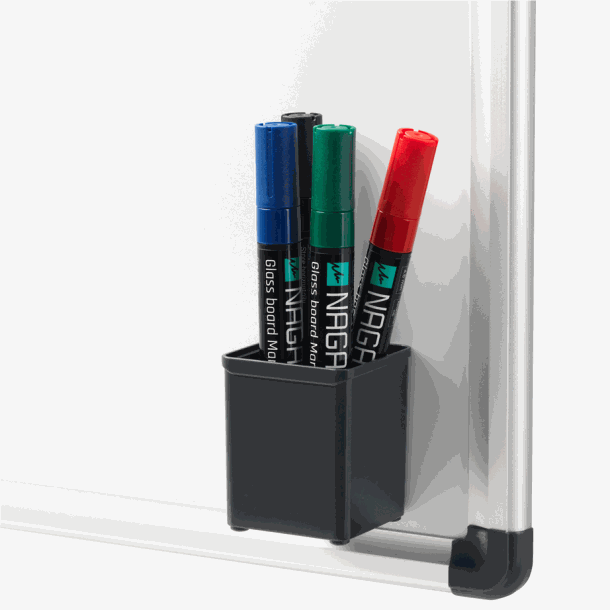 Whiteboard tilbehør holder | Magnetisk boks til Whiteboard og Metaltavler 5 x 5 x 6 cm.  | Officely