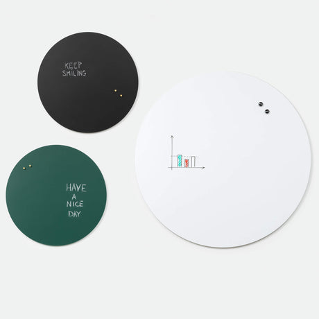 Magnetic circle whiteboard and chalk board.jpg