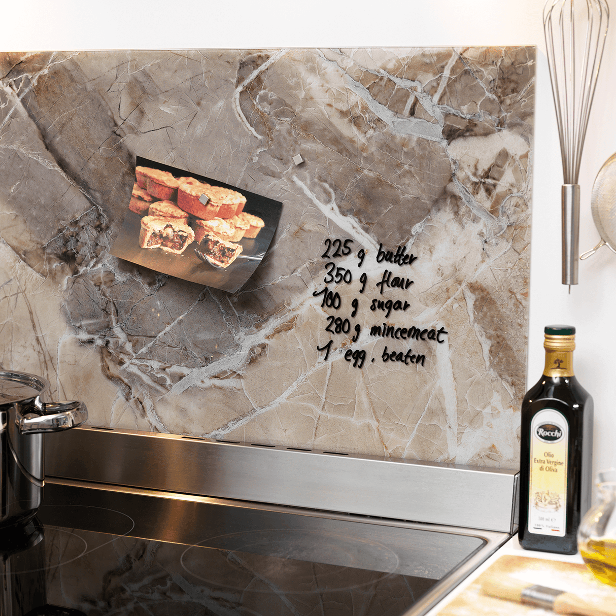 Naga A/S 100 x 50 cm. Beige Marmor Magnetisk Stænkplade – Stænkplader (billede 2)