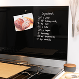 100 x 50 cm. Sort Magnetisk Stænkplade