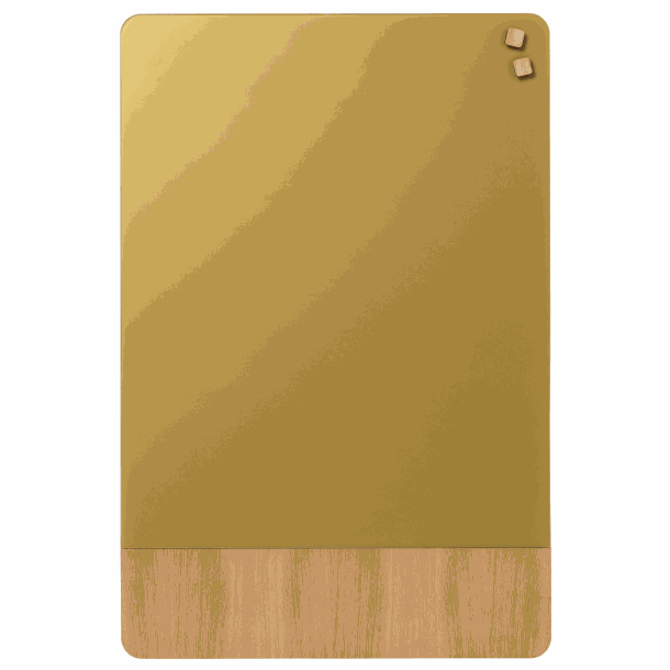 Mat glas guldegefiner | 60 x 80 cm. Mat glas guld/Egefiner Magnetisk tavle  | Officely